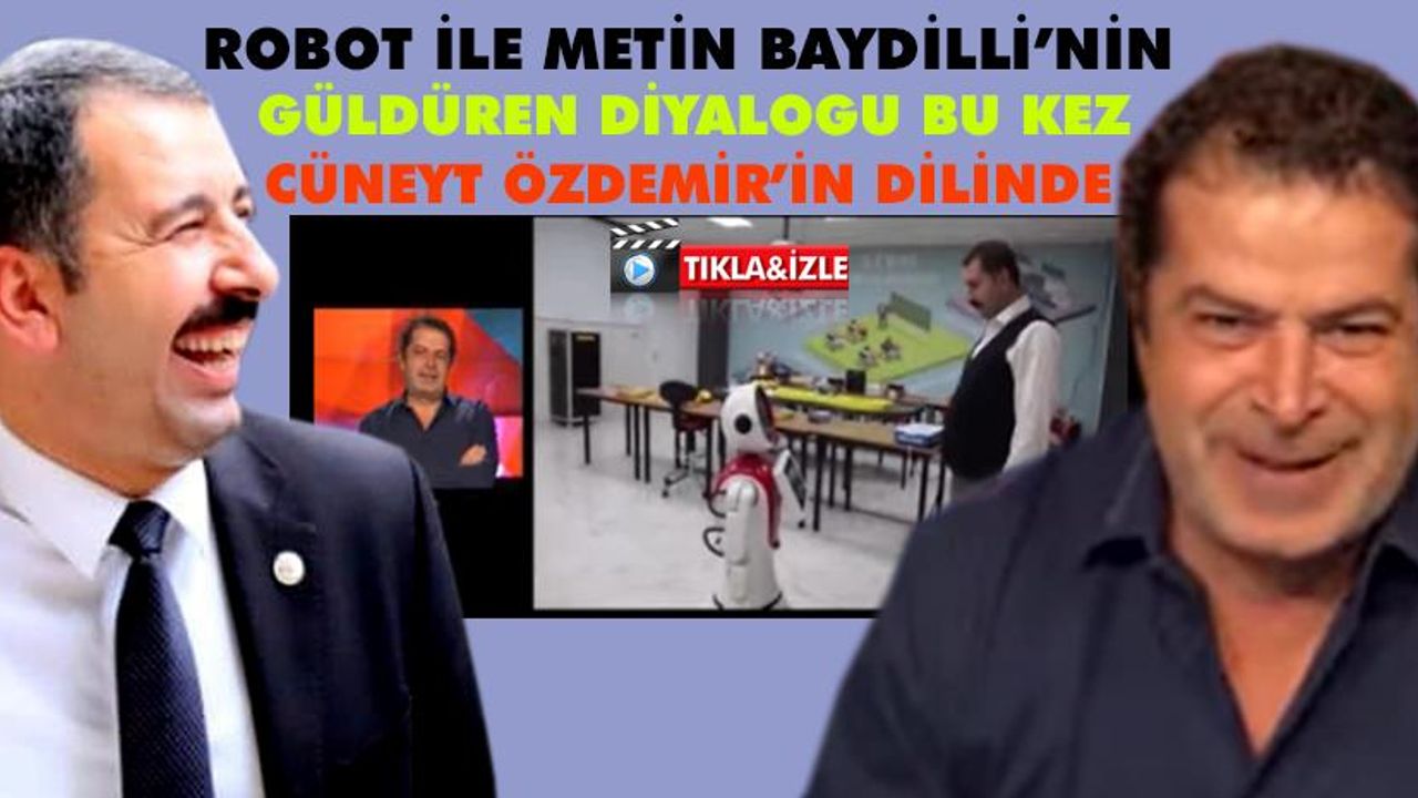 Cüneyt Özdemir, Robot İle Metin Baydilli’nin Konuşmasını Böyle Tiye Aldı