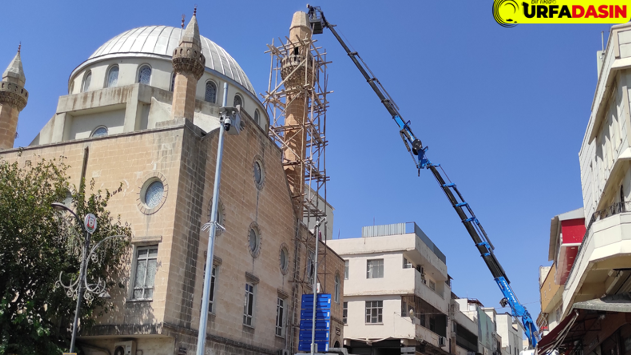 Şanlıurfa’da Tehlike Oluşturan Minare Onarılıyor
