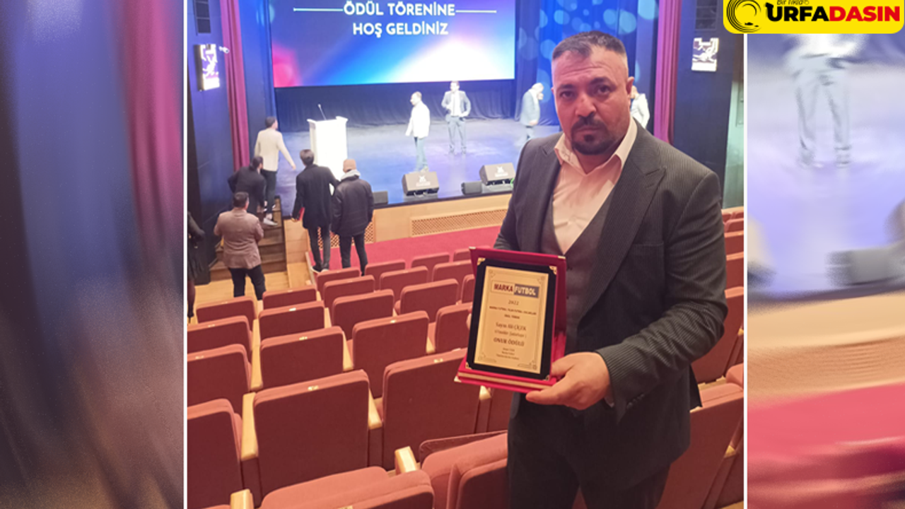 63 Urfaspor Taraftarlar Derneği Başkanı Ali Çiçek’e Ödül 