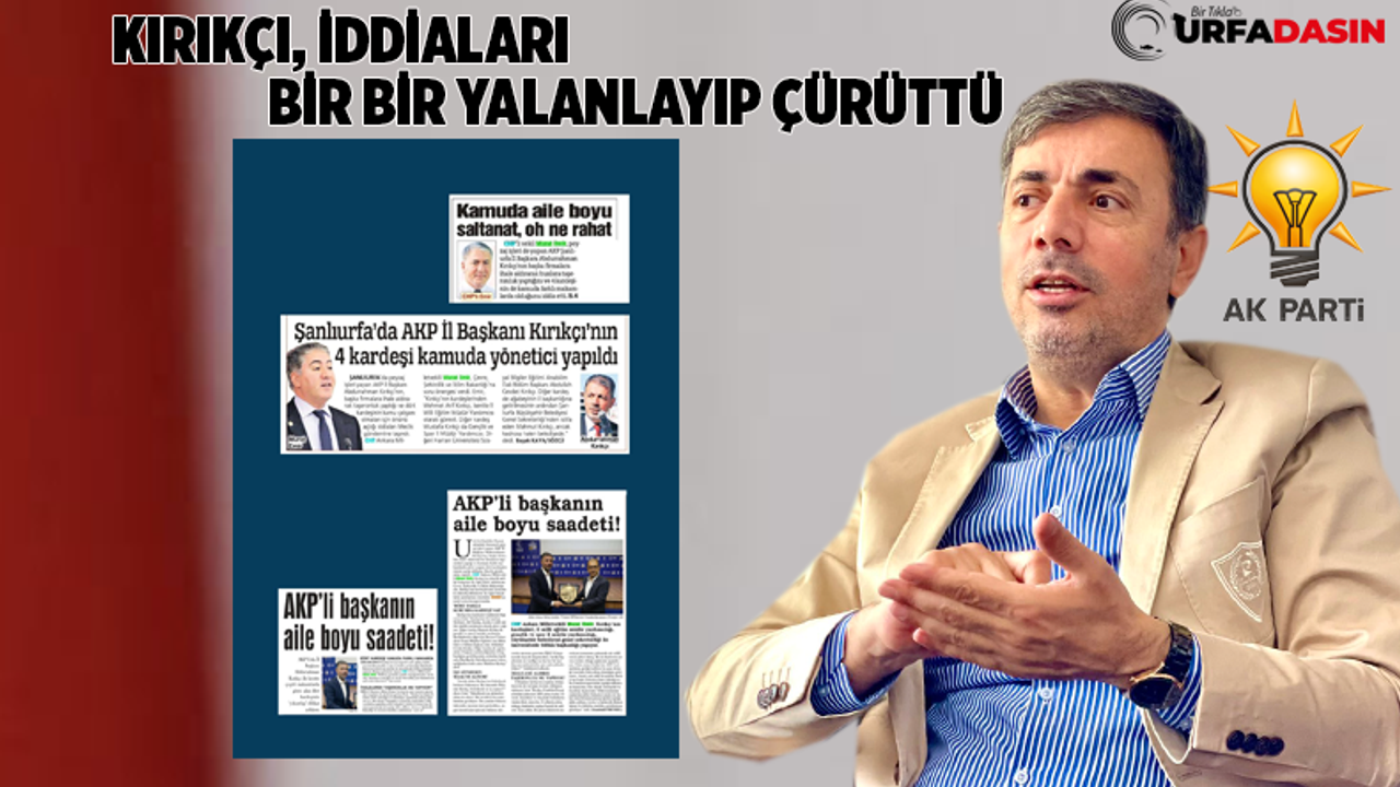 AK Parti Urfa İl Başkanın 4 Kardeşiyle İlgili Dört 4’lük Asparagas!