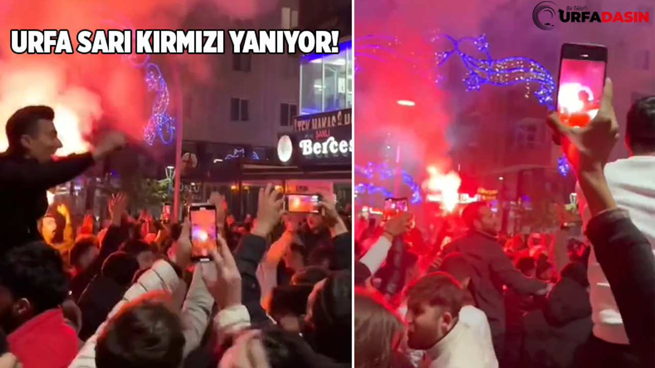 Şanlıurfa’da, Galatasaray Taraftarlarının Galibiyet Sevinci