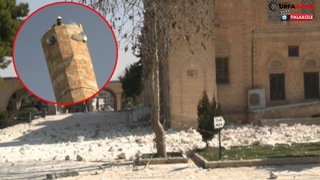 Ağır Hasarlı Eyyüp Peygamber Camisinin Minaresi Böyle Yıkılıyor