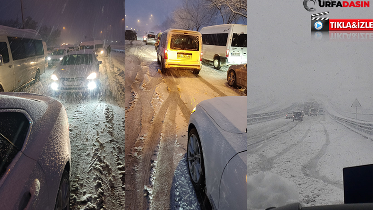 Şanlıurfa’da Kar Yağışı, Yollar Kapandı