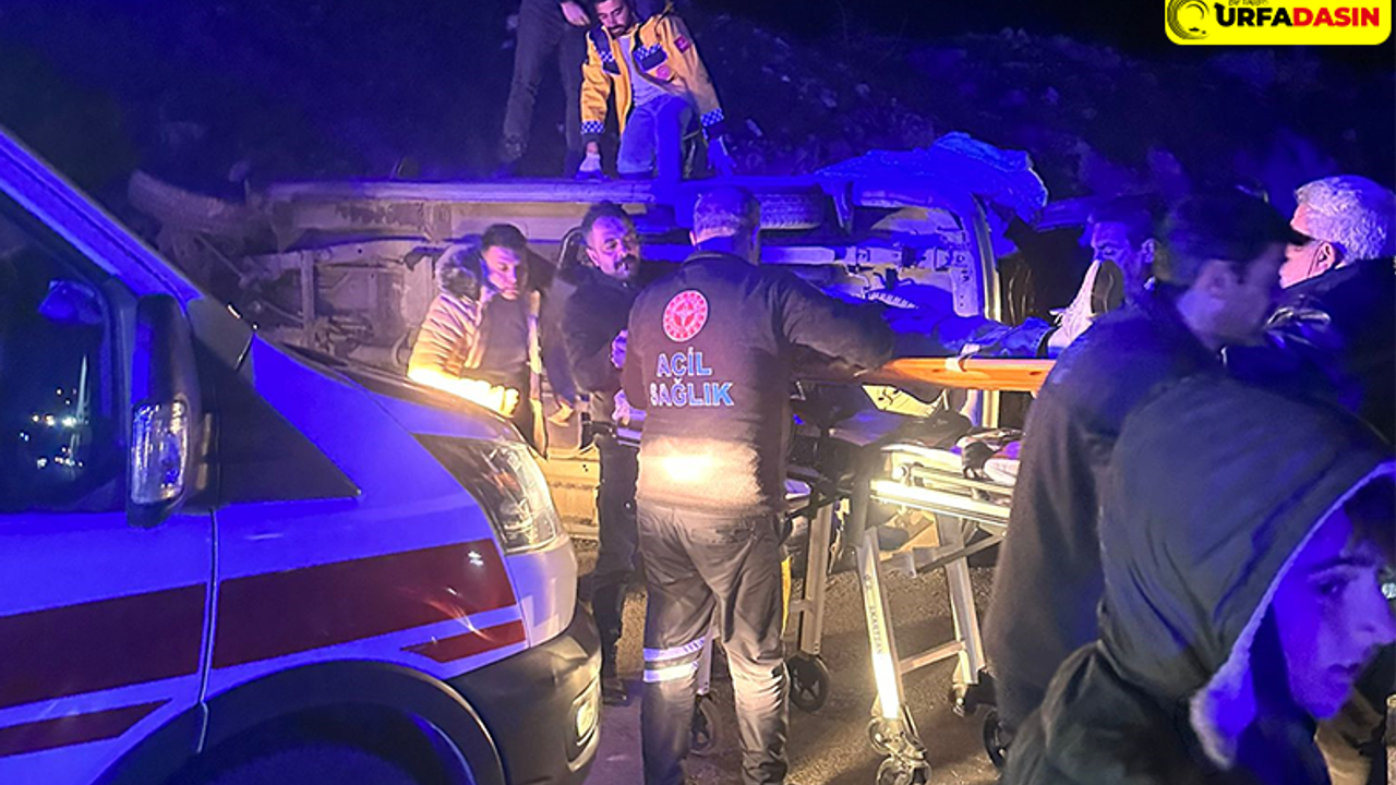 Şanlıurfa’da Devrilen Hafif Ticari Araçtaki 5 Kişi Yaralandı