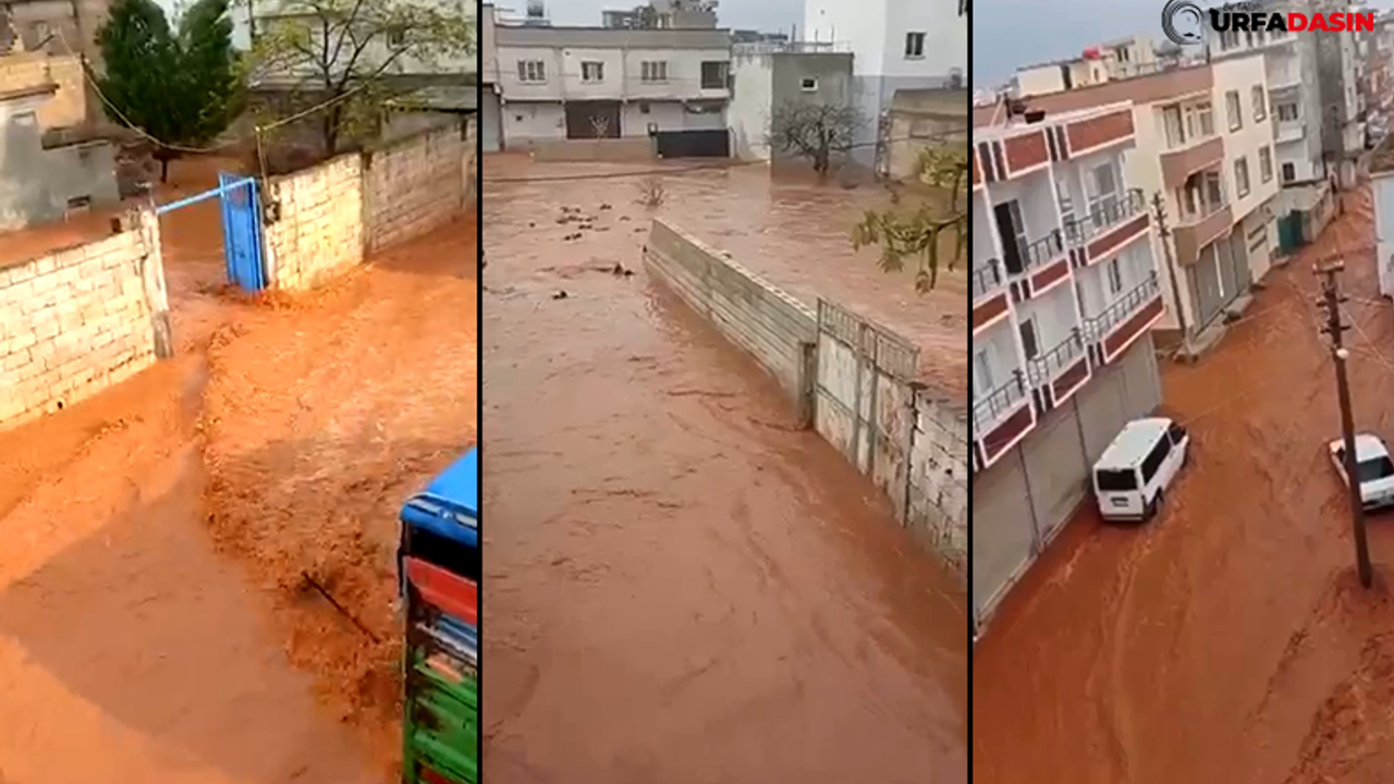 Şanlıurfa'da Sağanak Yağış Bazı İlçelerde Sele Neden Oldu