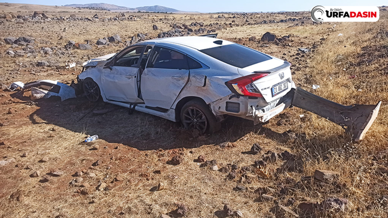 Siverek'te Yoldan Çıkan Otomobildeki 2 Kişi Yaralandı