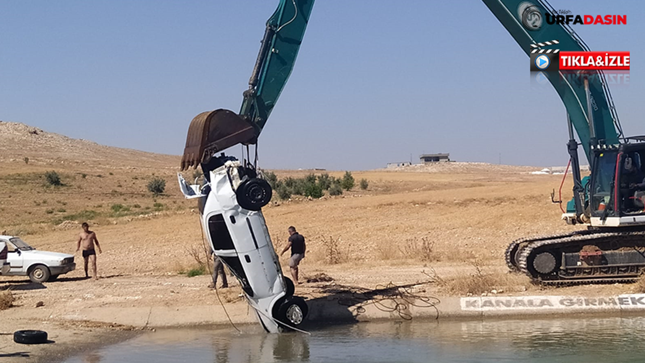 Şanlıurfa’da Sulama Kanalına Düşen Araç 10 Gün Sonra Çıkarıldı