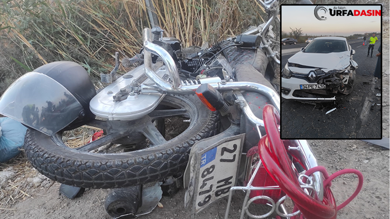 Urfa'da Otomobille Çarpışan Motosikletteki 1'i Çocuk 3 Kişi Yaralandı