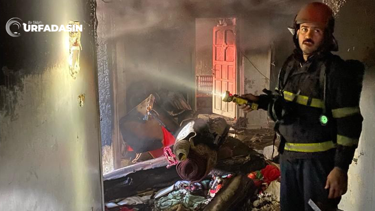 Şanlıurfa İtfaiyesi Evde Çıkan Yangını Çevreye Sıçramadan Söndürdü