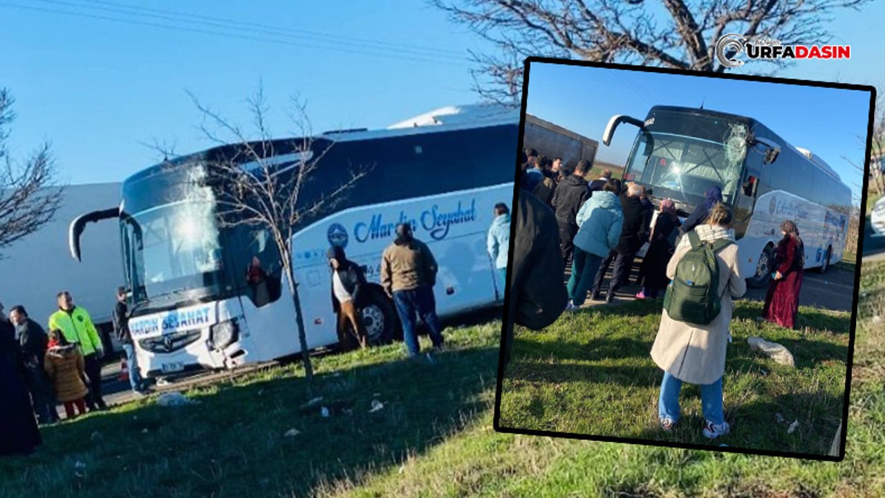 Viranşehir’de Yolcu Otobüsü Kontrolden Çıktı, Faciadan Dönüldü