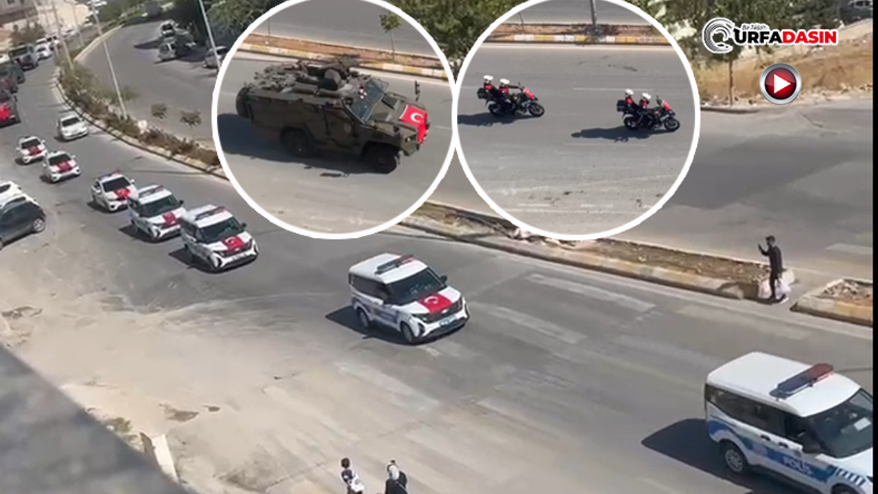 Şanlıurfa'da Polisin Cumhuriyet Bayramı Konvoyu Beğeni Topladı