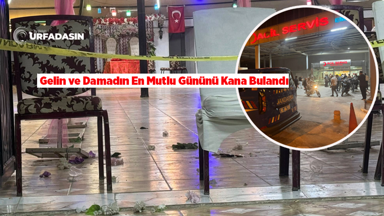 Birecik’te Düğünde Silahlar Patladı Sandalyeler Havada Uçuştu