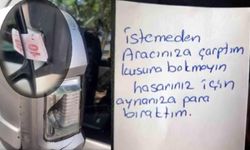 Çarptığı Aracın Camına 10 TL Bıraktı Ama Hasar 25 Katı