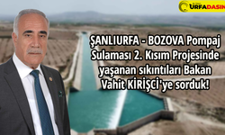 Bozova Pompaj Sulaması 2. Kısım Projesi Meclis Gündeminde