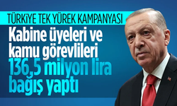 Cumhurbaşkanı Erdoğan: Kabine üyeleri olarak AFAD'a 136 milyon lira bağışlayacağız