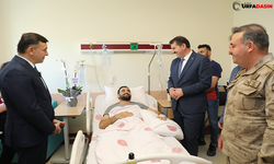 Vali Ayhan, Yaralı Polisi Hastanede Ziyaret Etti