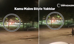 Şanlıurfa'da Hacı Bektaş Veli Parkındaki Banklar Ateşe Verildi