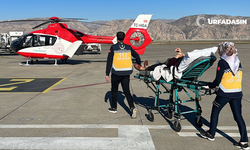 Ahmet dede, Şırnak'tan ambulans helikopterle Şanlıurfa’ya sevk edildi