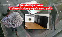 Televizyonu Çarşafa Sarıp çaldı bekçilere yakalandı