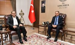 Birecik Belediye Başkanı Mehmet Begit, Vali Hasan Şıldak'ı ziyaret etti