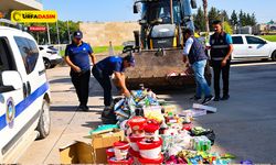 Harran’da Zabıta Ekipleri Tarihi Geçmiş Ürünleri İmha Etti