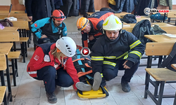 Şanlıurfa'da Okulda Deprem Tatbikatı