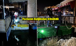 Birecik'te Fırat Nehri Üzerindeki Duba Restorandın Halatı Koptu