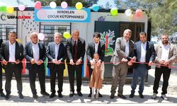 Şanlıurfa'da Köy Okuluna Yaptırılan Konteyner Kütüphane İçin Görkemli Açılış