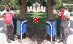 Şanlıurfa'da Temizlik İşçisinin Bayrak Hassasiyeti Takdir Topladı