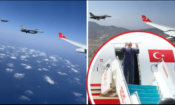 Erdoğan Kıbrıs'a Giderken  F-16'lar Onu Havada Selamladı