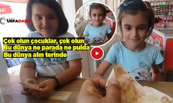 Halfeti'de İki Minik Kız Çocuğundan Duygulandıran Davranış