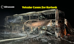Nevşehir'den Şanlıurfa'ya Gelen Yolcu Otobüsü Yandı