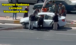Kontrolden Çıkan Otomobil Refüjdeki Direğe Çarptı: 2 Yaralı