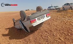 Şanlıurfa'da Kontrolden Çıkarak Devrilen Otomobilin Sürücüsü Yaralandı
