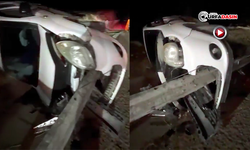 Şanlıurfa’da Çarptığı Bariyerlerin İçinden Geçtiği Araç Devrildi: 2 Yaralı