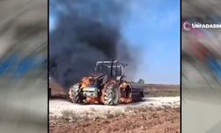 Şanlıurfa Harran'da Çiftçinin Traktörü Yandı