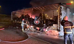 Şanlıurfa'da Tır Alev Aldı, Onlarca Beyaz Eşya Küle Döndü