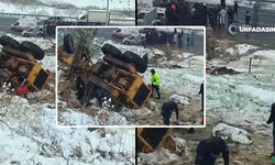 Şanlıurfa Halfeti’de Karla Mücadele Sırasında Kaza: Greyder Uçuruma Yuvarlandı