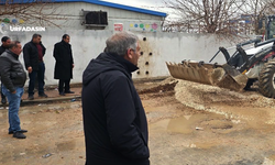 Akçakale'de Çamurlu Yolda Çalışma Başlatıldı