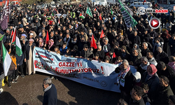 Şanlıurfalılar Soğuğa Aldırmadan Gazze İçin Yürüdü