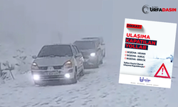 Şanlıurfa'da İlçeler Arası Yollar Ulaşıma Kapatıldı