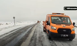 Viranşehir Diyarbakır Yolunda Kar Yağışı Etkili Olmaya Başladı