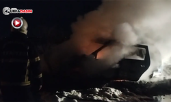 Şanlıurfa'da Gece Vakti Park Halindeki Araç Küle Döndü