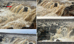 Şanlıurfa Viranşehir'de Coşkun Akan Dereler Şelaleye Dönüştü