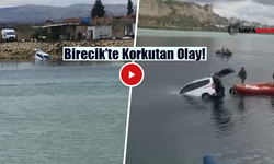 Şanlıurfa Birecik’te Araç Fırat Nehri’ne Düştü