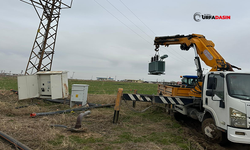 Şanlıurfa'da Kaçak Elektrikle Sulama Yapılan Karla Kaplı Arazideki Trafoya El Konuldu