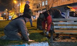 Şanlıurfa Eyyübiye Parklarında Gece Mesaisi