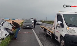 Şanlıurfa Suruç Yolunda Kontrolden Çıkan Araç Şarampole Devrildi