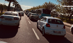 Şanlıurfa Mardin Yolunda Trafik Felç Oldu