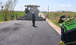 Şanlıurfa’da 14 Kilometrelik Grup Yolunda Asfaltlama Çalışması Devam Ediyor